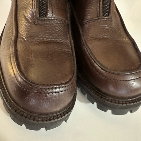 Vintage Coach Leah Brown Leather Sherpa Tall Ankle Boot 7